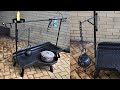 I make a Metal Firepit for Campfire and Dutch Oven Cooking with a Swinging Pot Hanger.