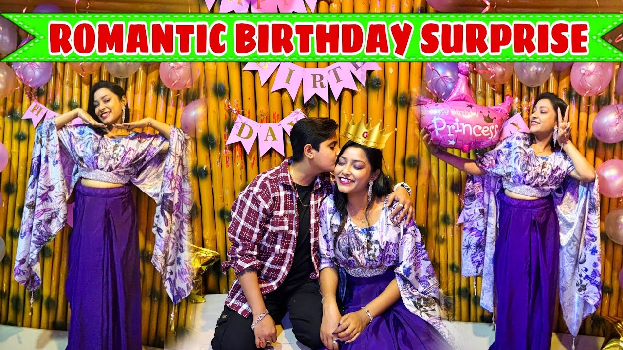 ROMANTIC BIRTHDAY SURPRISE 🌈❤️ PROMi Ka Birthday Bash 💥 #birthdaycelebration #romanticsurprise