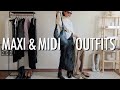 MINIMAL OUTFITS |  Maxi &amp; Midi Skirts, Holiday Style, Lemaire Croissant, Acne Studios, Margiela Tabi