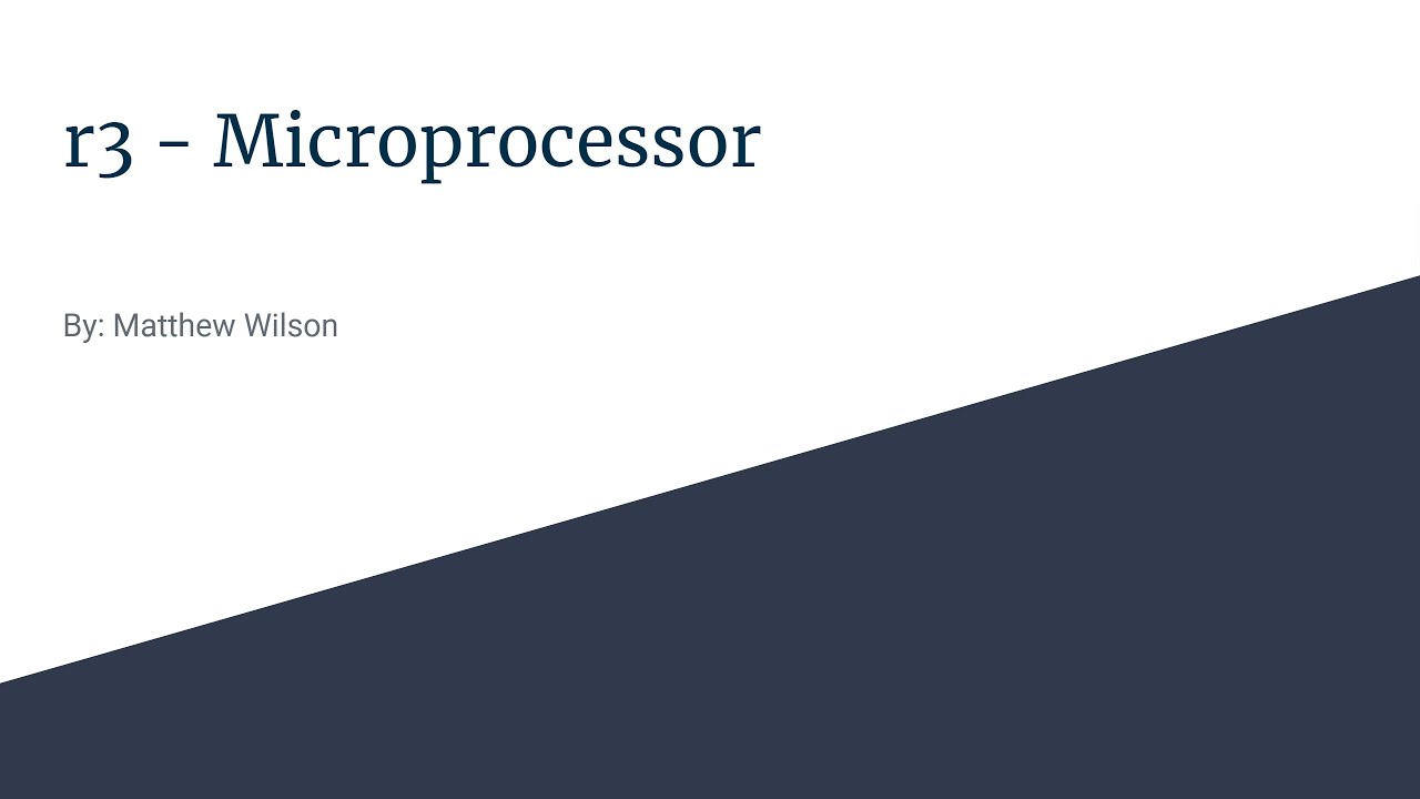 Microprocessor - r3 - CSC120 - YouTube