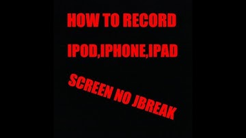 How to record ipod,iPhone screen free no jailbreak no pc