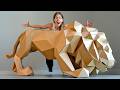 I Make A LIFE SIZE LION From TRASH 