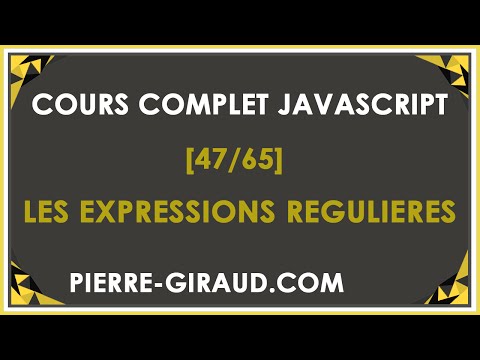 Vidéo: Que signifie G dans l'expression régulière ?