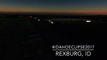 Eclipse 2017 - Path of totality in Rexburg Idaho (Bebop 2 Drone Video)