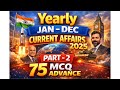 LIVE: 75 MCQs – Current Affairs 2025 (Jan–Dec) | PART-2 | UPSC &amp; UPPCS 2026 | LTCA