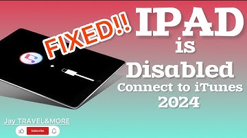 FIXED!! IPAD IS DISABLED “ Connect to iTunes “