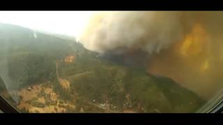 Пожар в США с воздуха, интересное видео