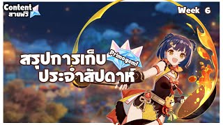 สรุปการดอง primogem รอน้อง Hu tao รีรัน สัปดาห์ที่ 6 • Genshin Impact