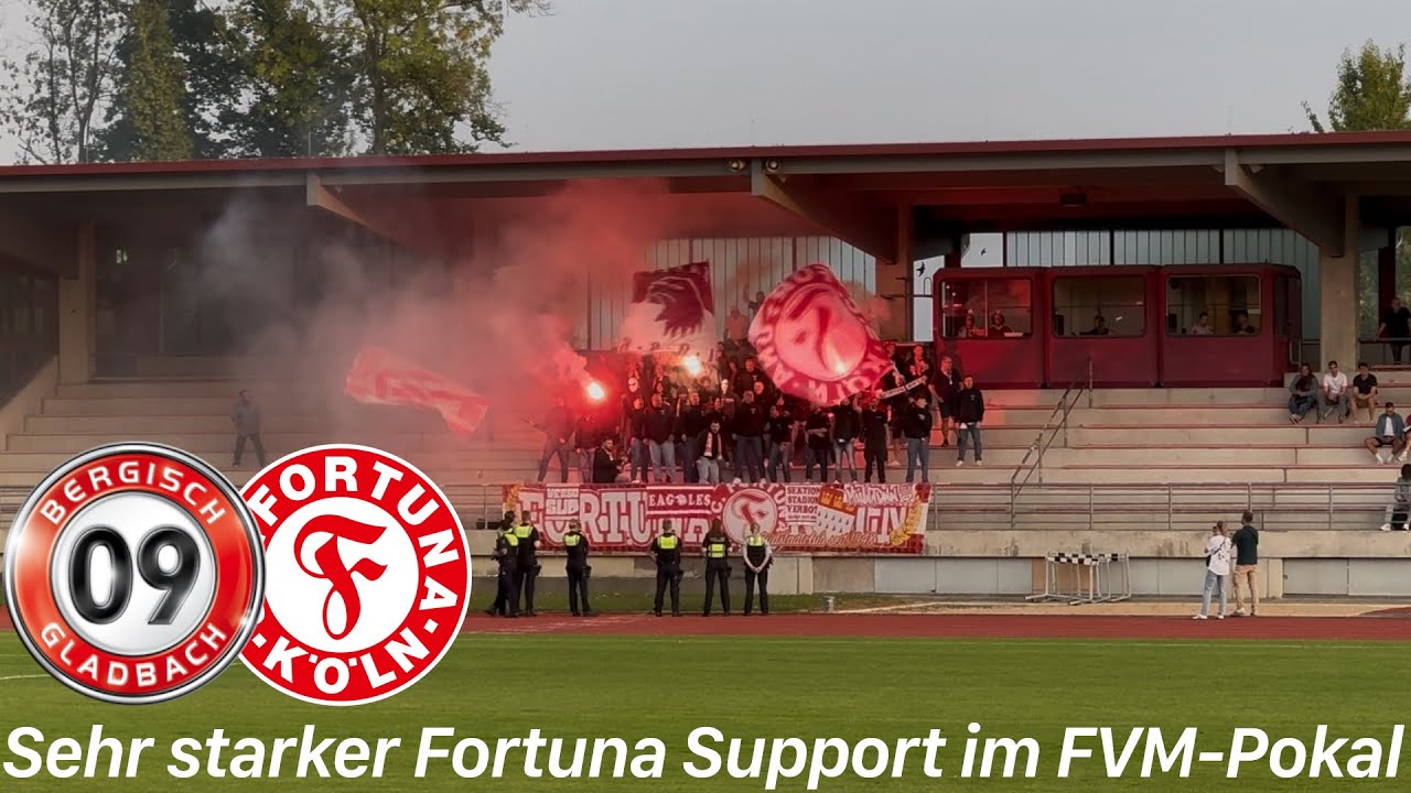 SV Bergisch Gladbach 09 - SC Fortuna Köln | Pyroshow, Fortuna Trompeter & klarer Sieg im Pokal