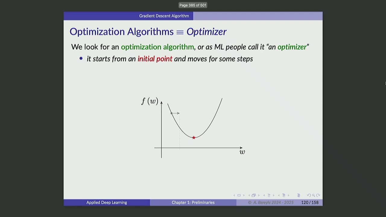 UofT DL Course - Lecture 12: Iterative Optimization by Gradient Descent