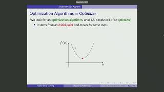 UofT DL Course - Lecture 12: Iterative Optimization by Gradient Descent