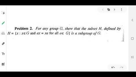 Problems on subgroup video 2