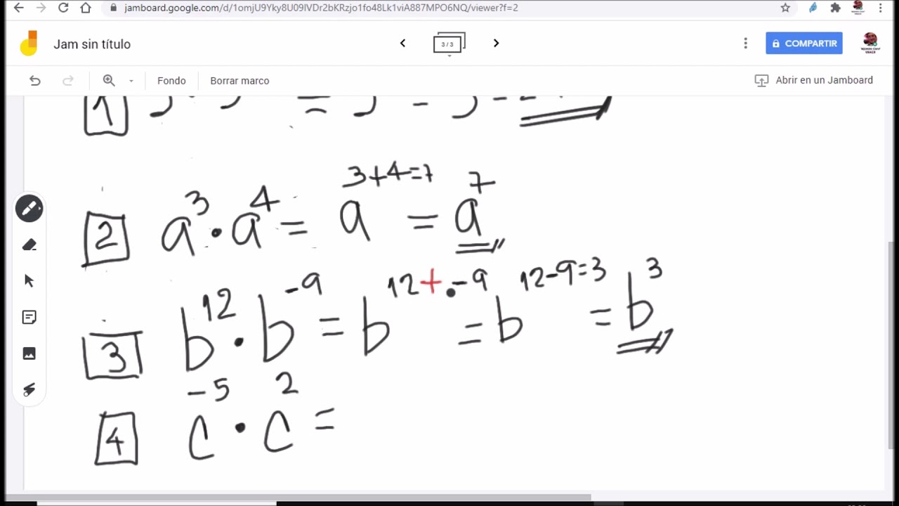 02 Producto de potencias con la misma base YouTube