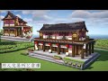 [マイクラ]和風村人交易所の作り方[Minecraft][How to build][villager trading hall]