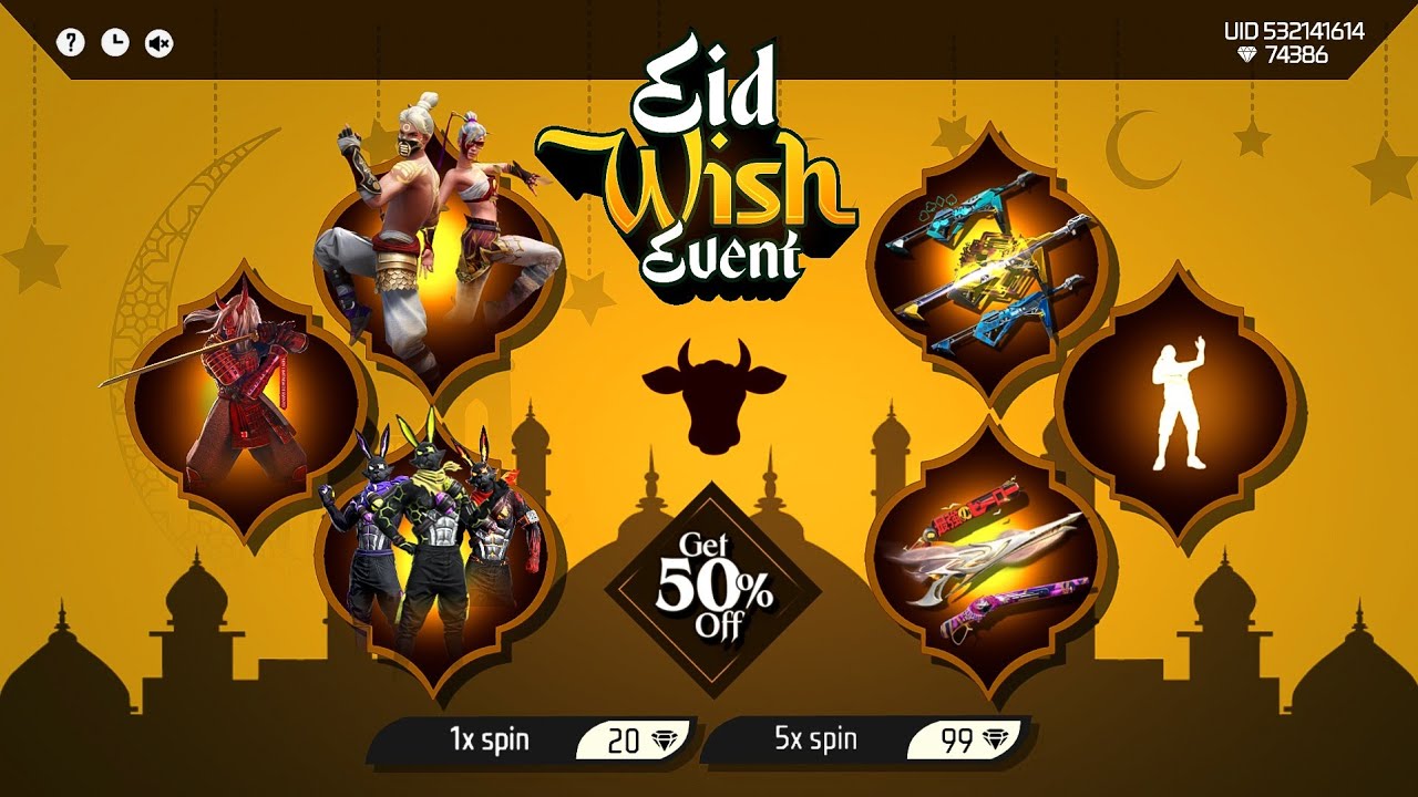 OB53 100% Eid Wish Event Free Fire 2026 | New Event Free Fire Bangladesh Server |Free Fire New Event
