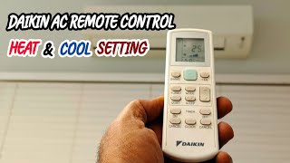 Daikin Ac Remote Control Heat and Cool Setting | AC Remote Setting For Cooling