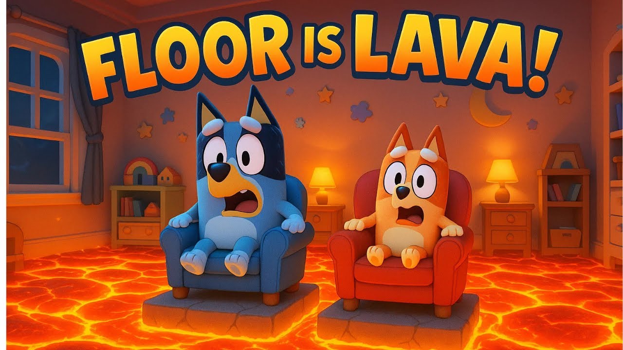 Bluey Floor Is Lava 🌋 | Fun Brain Breaks for Kids | Dance, Jump & Play!