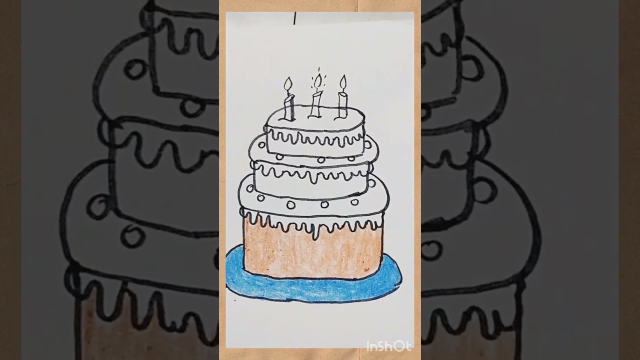 #howtodrawcake