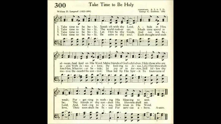 Take Time to be Holy (Longstaff)