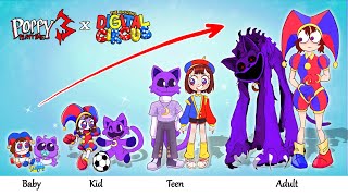 POPPY PLAYTIME CHAPTER 3 X THE AMAZING DIGITAL CIRCUS Growing Up Full Compilation | ADN Growing Up