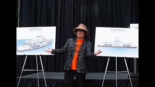 Salish Heron Artwork Reveal Ceremony