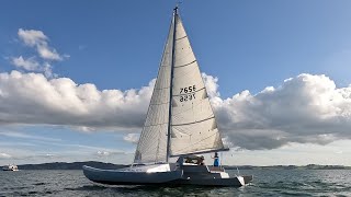 31ft Trimaran Restoration (Ep.22) | The Transformation of Little Wing - Part 4 | Launch & First Sail