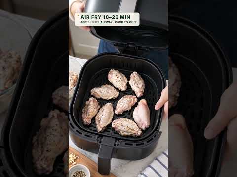 Hot and tangy air-fryer chicken wings from the Jin Harvest video
