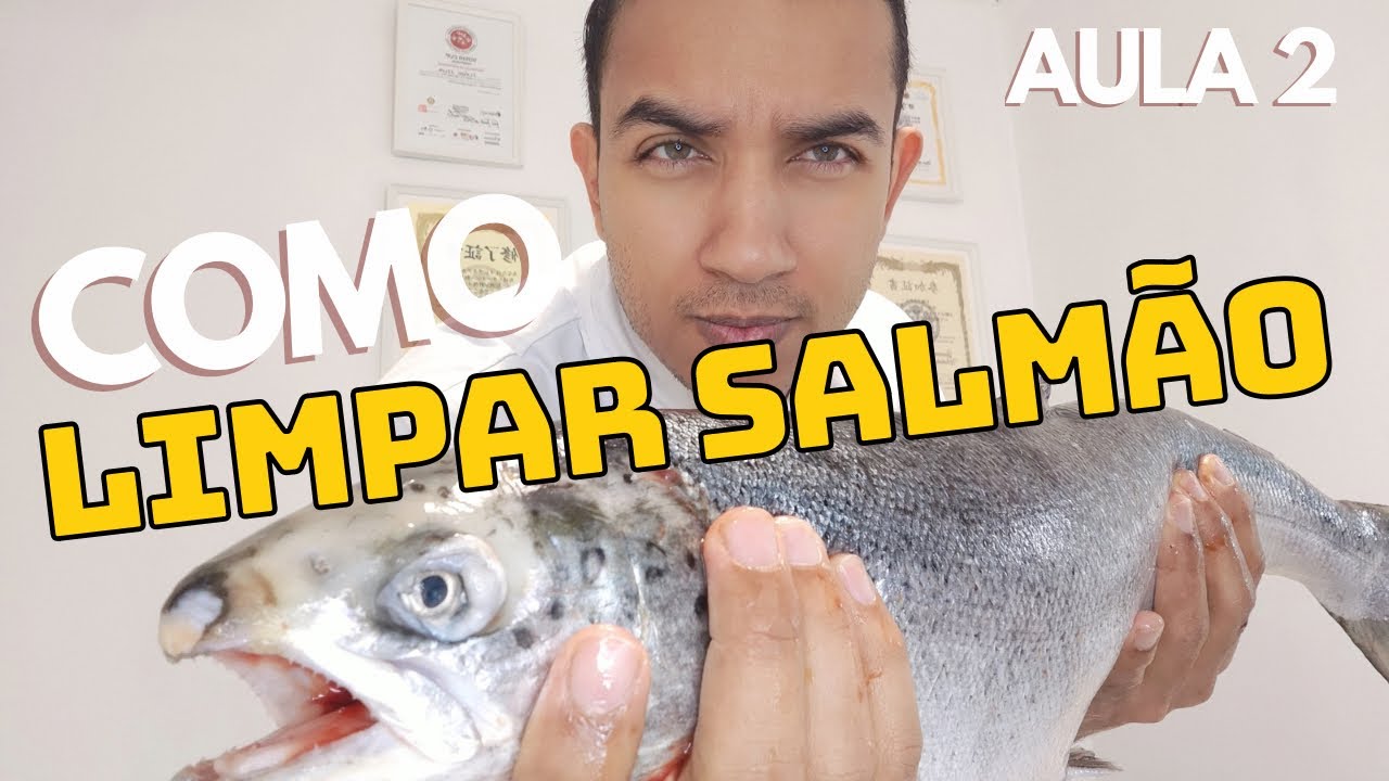 Como limpar um salmão fresco.