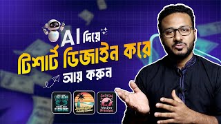 ডিজাইন না জানলেও AI দিয়ে T-Shirt ডিজাইন করে ইনকাম করুন | POD T-Shirt Business with AI