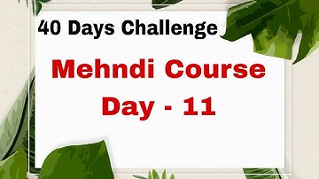 Mehndi class-11 Gulf mehndi technique for beginners | Learn Thick mehndi design | Nandini