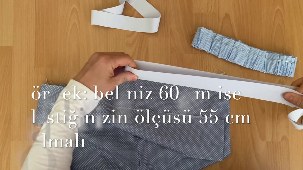 PİJAMALARA LASTİKLİ KEMER YAPIMI (KOLAY BİR ŞEKİLDE) - pantolon, pijama, eşofman, şort