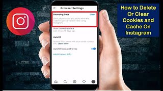How to Delete Or Clear Cookies and Cache On Instagram
