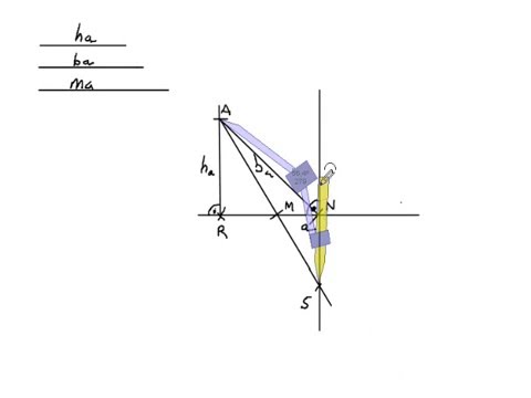 TRIANGULO DADO ALTURA, BISECTRIZ Y MEDIANA - TRIANGULO DADO ALTURA, BISECTRIZ Y MEDIANA