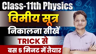 विमीय सूत्र कैसे निकालें | विमीय सूत्र निकालने का ट्रिक | विमीय सूत्र की परिभाषा/Dimensional formula