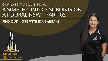 How Does a 1 Into 2 Subdivision Work in NSW?