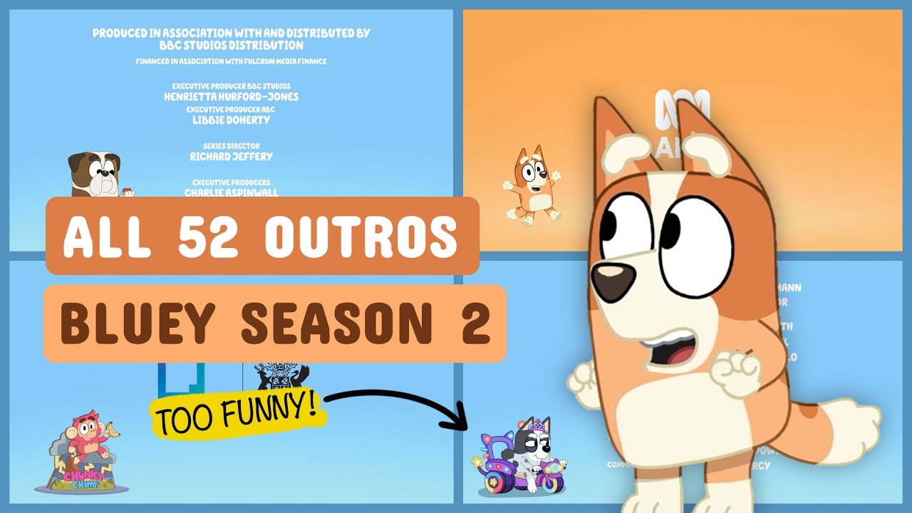 Every Bluey Season 2 Outro in Order (All 52 Episodes)