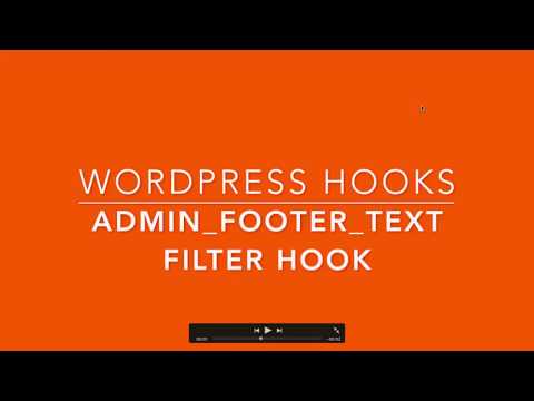 WordPress Filter Hook admin footer text Part-33 Example