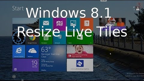 Resize Live Tiles ( Start Screen Icons ) - Windows 8.1 Tutorial