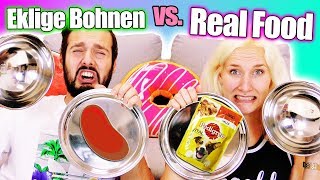EKLIGE BOHNEN VS REAL FOOD Challenge| KAAN VS NINA - Wie schmeckt Hundefutter?Bean Boozled als Essen EKLIGE BOHNEN VS REAL FOOD Challenge| KAAN VS NINA - Wie schmeckt Hundefutter?Bean Boozled als Essen