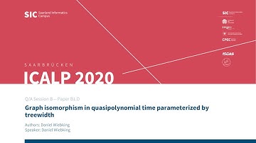 B1.D — Graph isomorphism in quasipolynomial time parameterized by treewidth