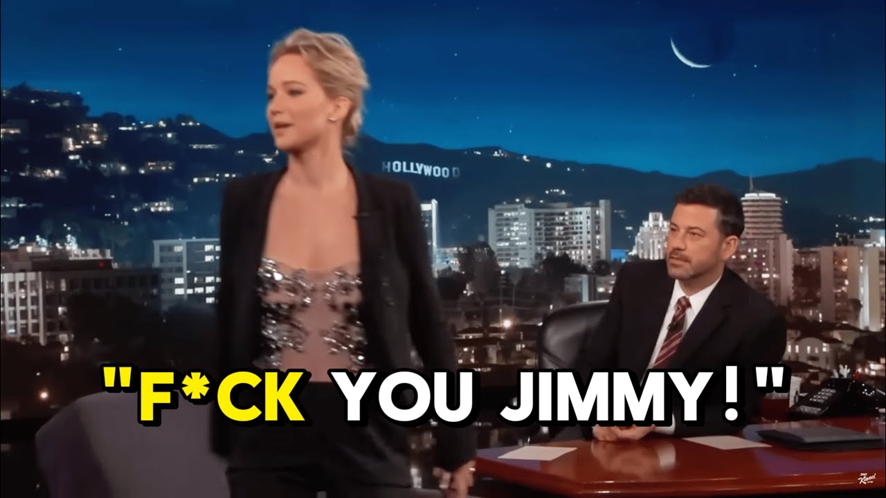 Mjpk Jennifer Lawrence KICKED OFF Jimmy Kimmel's Show after Fiery Clash ...
