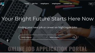 Online Job Portal Application Project In PHP and MySQL For Both Employers and Employees screenshot 1