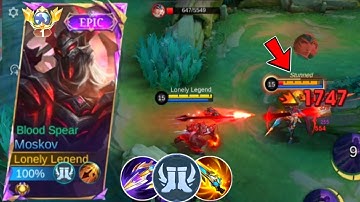 WTF DAMAGE!! BEST 1 HIT BUILD MOSKOV 2025! (recommended build and emblem)~ MLBB!!