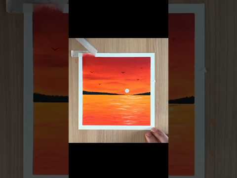 Como pintar uma paisagem linda com giz pastel #gizpastel  #riqstencil