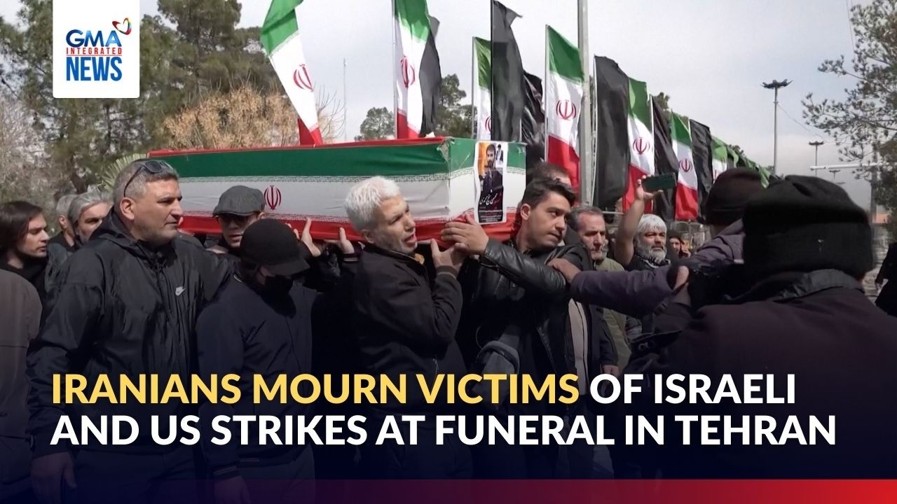 Iranians mourn victims of Israeli and US strikes at funeral in Tehran | GMA Integrated News