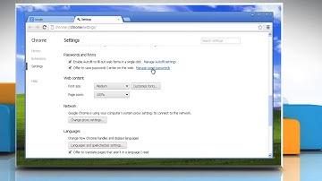 Google™ Chrome: Change password 