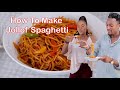 How to Make a ONE POT JOLLOF SPAGHETTI Ft. Akah Nnani -  Simple Pasta Recipe - Zeelicious Foods