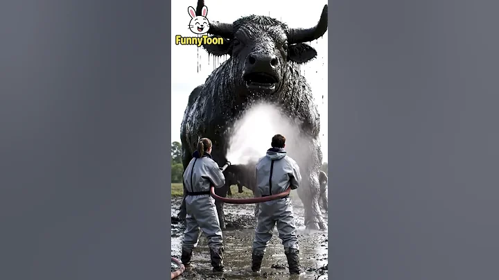 Fat cow stuck in mud farmers saved it #humanity #cow #cowlover #shortsfeed #animals #rescue #ai