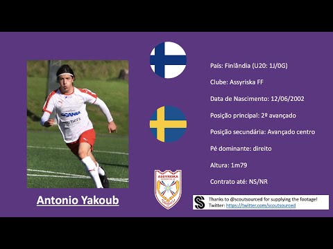 Antonio Yakoub (IK Sirius | Assyriska FF | Finland) 2022 footage