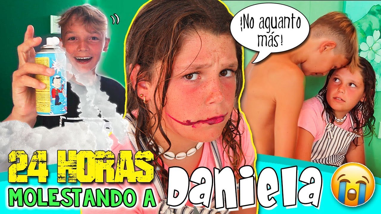 MANERAS de MOLESTAR a TU HERMANA 😱 24 HORAS Hugo MOLESTANDO a DANIELA the crazy haacks youtube